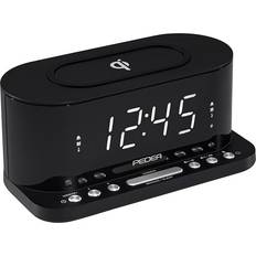 Vækkeur med qi PEDEA Radiowecker uhrenradio wecker, qi-ladefunktion, zwei weckzeiten, display dimmbar