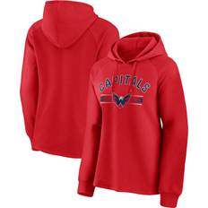 Fanatics Branded Red Washington Capitals Perfect Play Raglan Pullover Hoodie Women