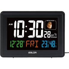 Alarm Clocks BALDR Atomic Digital Alarm Clock in Black Black