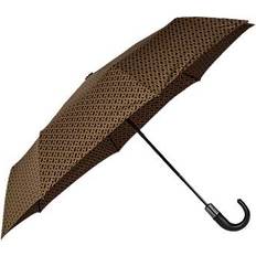 Paraplyer BOSS Camel monogram-pattern umbrella with logo strap