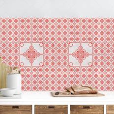 Azulejos Crédence Cuisine Timbres En Rouge