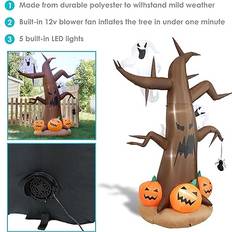 Party Supplies Sunnydaze Decor Haunted Forest Inflatable with LED Lights