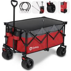 Utility Wagons Sekey 220L Collapsible Foldable Wagon with 330lbs Weight Capacity