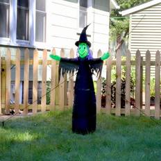 Party Supplies Sunnydaze Decor Wendolyn the Wicked Witch Inflatable with LED Lights Black