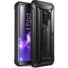 Supcase Samsung Galaxy S9 Plus fodral enhörning Beetle PRO mobiltelefonfodral robust fodral utomhus skyddande fodral med integrerat skärmskydd, svart