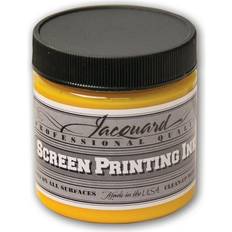 Yellow Textile Paint Jacquard Screen Printing Ink Process Yellow, 4 oz