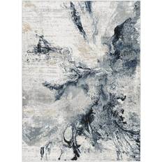 Surya Alfombra Abstracta Moderna Azul/gris 160 x 220 cm Blanco, Negro, Gris