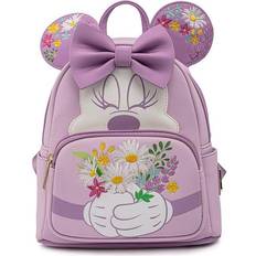 Barn Axelremsväskor Loungefly Disney Minnie Holding Flowers Mini Backpack