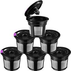 Coffee Maker Accessories Reusable K Cups, 6 Pack Universal Fit Filters Grade