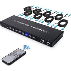 4K 8 Port HDMI KVM Switches