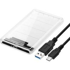 External Enclosures axGear USB-C Transparent SATA External HDD SDD Hard Drive 2.5 inch USB 3.1 Enclosure