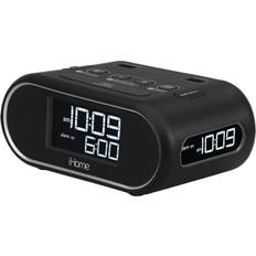 Alarm Clocks Homitem LCD Triple Display Alarm Clock With Dual USB Charging