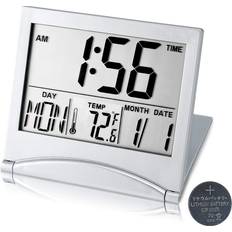 Alarm Clocks Digital travel alarm clock battery operated, portable large number display clock