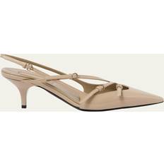 Miu Miu Slippers & Sandals Miu Miu Slingback Pumps Beige IT