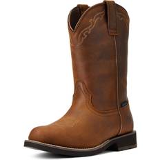 Ariat Delilah Round Toe Waterproof Western Boots - Distressed Brown