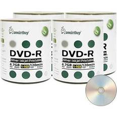 Optical Storage Smartbuy 600 Pack Smartbuy 16X DVD-R 4.7GB 120Min White Thermal Hub Printable Data Blank Media Recordable Disc