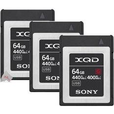 Sony Three Pcs 64GB G Series XQD Memory Card