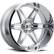 5/100 Car Rims Hostile H117 Venom Armor Plated Chrome Wheel 6x5.5 -44mm