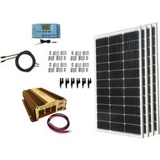 400-Watt Monocrystalline Solar Panel Kit with 30 Amp Solar Charge Controller Plus 1500-Watt Power Inverter