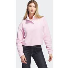 Transparent Sweaters adidas Polar Fleece Pullover Clear Pink Womens