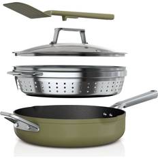 Ninja Stainless Steel Frying Pans Ninja Foodi Zerostick 9-In-1 with lid