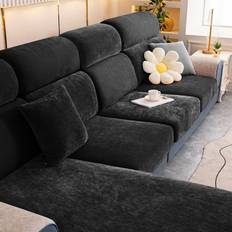 Monochrome Loose Sofa Covers Shein Black Minimalist Seat Cushion Loose Sofa Cover Black