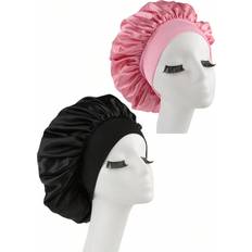 Shein 2Pcs Silk Bonnet for Bonnets, Soft Band Silk Sleep