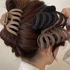 Hårprodukter Shein 3pcs Triangle-shaped Matte Solid Hair Claw Clip