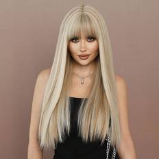 Shein Long Straight Beige Blonde Wig Highlight