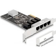Netzwerkkarten & Bluetooth-Adapter DeLock pci express x4 karte 4 x rj45 gigabit lan rtl8111 pcie rj-45 88618