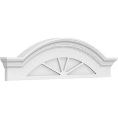 Wall & Chair Rail Mouldings Ekena Millwork Segment Arch with Flankers 4-Spoke Architectural Grade PVC Moulding, Unfinished