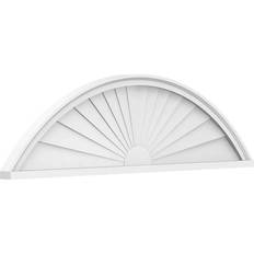 Wall & Chair Rail Mouldings Ekena Millwork 2 Segment Arch Sunburst Architectural Grade PVC Pediment, Unfinished