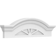 Wall & Chair Rail Mouldings Ekena Millwork Segment Arch with Flankers 4-Spoke Architectural Grade PVC Moulding, Unfinished