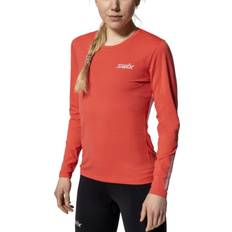 Irrotettava Huppu Alusvaatteet Swix Pace NTS Long Sleeve Baselayer Top - Cayenne