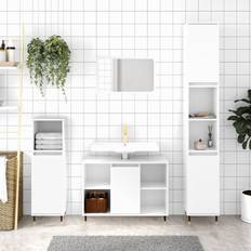 Wall Bathroom Cabinets vidaXL Badschrank Hochglanz-Weiß 30 x 30 x 100 cm