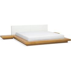 Beliani Super King Bed Light Brown ZEN