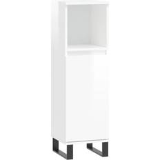 Oak Wall Bathroom Cabinets vidaXL high gloss white Bathroom Cabinet Vanity Unit Cupboard Engineered