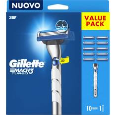 Razors Gillette Mach3 Turbo Razor For Men, 3-Bladed Razor, 1 Razor, with 3D Motion Handle