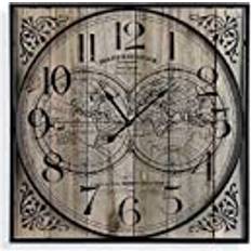 Natural Wall Clocks Versa Wood Elegant Timepiece 59.5 x 5.5 x 59.5 cm Wall Clock 500cm