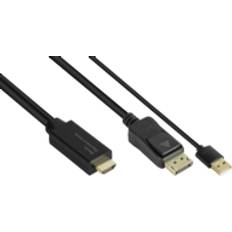 Alcasa HDMI-DP020 videokabeladapter 2 2m