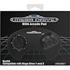 Sega Mega Drive BIG6 Wired Arcade Pad Svart