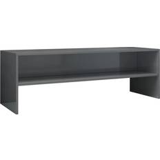 Panneau de particules Meubles vidaXL 800044 High Gloss Grey Meuble TV 120x40cm