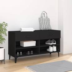 vidaXL Skoskåp Svart 102 x 35 x 55 cm Skoställ