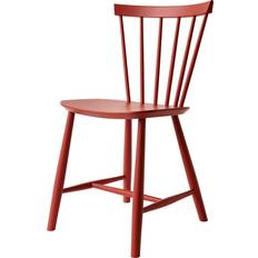 Sillas Carver FDB Møbler J46 Beech Red Painted 44.8x79.6x48 cm Silla Carver