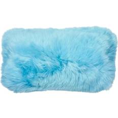 Natures Collection Wool Sheepskin Coral Peacock Complete Decoration Pillows Blue (50x25cm)