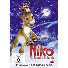 A Weihnachtsdörfer Niko Ein Rentier hebt Weihnachtsdorf