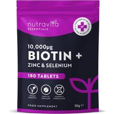 Nutravita Biotin 10,000mcg with Zinc & Selenium