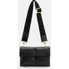 AllSaints Ezra Quilt Crossbody Handbag, Black