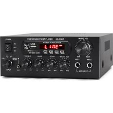 Bluetooth 5.0 stereo amplifier 60 60W RMS förstärkare 2 mikrofon input digital audio karaoke