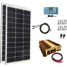 200-Watt Monocrystalline Solar Panel Kit with 30 Amp Solar Charge Controller Plus 1500-Watt Power Inverter